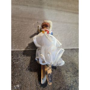 Handmade Ballerina clothespin girl ornament xmas
